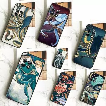 Чехол Marine Life Ocean Octopus для OnePlus 12 12R 11 9 10 Pro 10R 9R 8T 10T Nord CE 2 3 Lite 2T N10 N20 N30 CE4 OnePlus 12