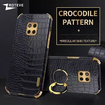 Чехол Mate20 Pro из кожи с крокодиловым узором для Huawei Mate 20 30 40 Pro Mate30 Mate40, противоударные чехлы для телефонов Huawei Mate 20 красный