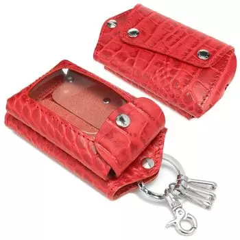 чехол MAX с тиснением под крокодила красного цвета Совместим практически со всеми моделями Хранилище смарт-ключей Toyota Nissan Honda Mazda Subaru Daihatsu Suzuki