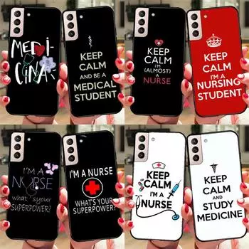 Чехол Medicine Keep Calm I m Nurse для Samsung Galaxy S22 S21 Note 20 Ultra S8 S9 S10 Note 10 Plus S20 FE, задняя крышка Galaxy S8