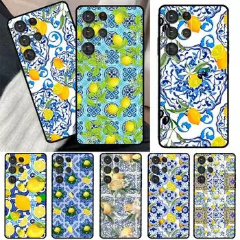 Чехол Mediterranean Lemon для Samsung Galaxy S23 S22 S21 Ultra Note 20 S8 S9 S10 Note 10 Plus S20 FE S21 FE Cover Galaxy S21 Plus