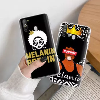 Чехол Melainin Popin Girl TPU для iPhone XR 7 8 14 15 11 12 13 X XS Pro Max Xiaomi Redmi 13C Note 9 Samsung A22 S23 S24 Ultra Plus VIVO Samsung Note 10 Lite аэро