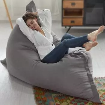 Чехол-мешок для фасоли, моющийся, однотонный, 100x140 см, защитный чехол для дивана для гостиной, чехол для дивана, не входит в комплект, домашний декор кофейный