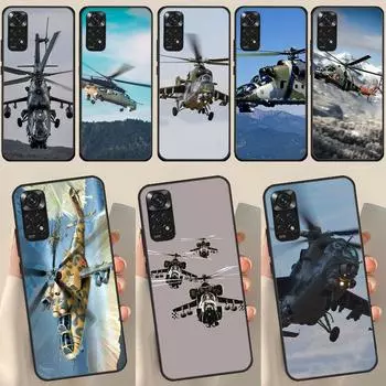 Чехол Mil Mi 24 Hind Helicopter для Redmi Note 12 Pro Plus для Redmi Note 10 8 9 11 Pro 12S 11S 10S 9S 9C 10C 12C Redmi Note 12 4G