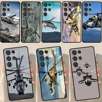 Чехол Mil Mi 24 Hind Helicopter для Samsung Galaxy S23 S22 S21 Ultra S20 FE Note 20 Ultra S8 S9 S10 Note 10 Plus Galaxy S21