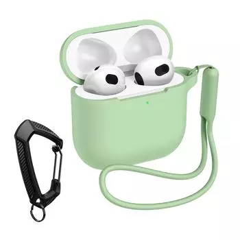 Чехол MILPROX для AirPods, полностью выдвижной, пылезащитный, совместимый с беспроводной видимой светодиодной подсветкой, силиконовый ремешок Canabila AirPods 4-го поколения, выпущен в идеальном состоянии