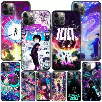 Чехол Mob Psycho 100 для Iphone 14 11 13 Pro Max 12 Mini Xr 7 8 Plus Se 2020 Xs 6 6s + чехол, черный мягкий чехол для мобильного телефона iPhone 14 Pro Max