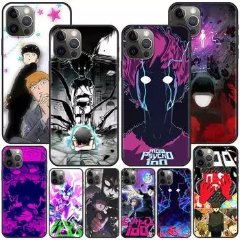 Чехол Mobu Saiko Hyaku для Iphone 14 11 13 Pro Max 12 Mini Xr 7 8 Plus Se 2020 Xs 6 6s +5 5S, черный мягкий чехол для мобильного телефона iPhone 14 Pro Max