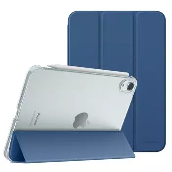 Чехол MoKo для iPad mini7 Чехол для iPad mini 6 Чехол для iPad mini поколения дюймов Прозрачный Функция автоматического перехода в спящий режим Совместимость с беспроводной зарядной подставкой поколения