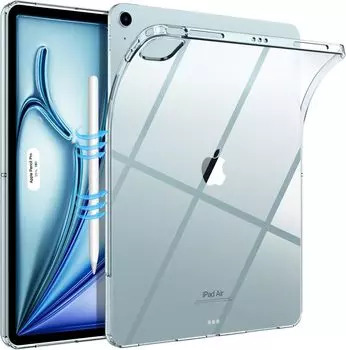 Чехол MoKo iPad Air 13 дюймов 2024 года Чехол для iPad Pro Чехол для iPad Air 13 дюймов Чехол для iPad Pro Generation Специальный прозрачный чехол TPU мягкий квадратный специальная защита