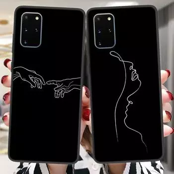 Чехол «Мона Лиза Арт Дэвид Девушка Линии» для Samsung S22 S21 Ultra S20 Fe Plus A53 A73 A52 A72 A51 A71 A22 A12 A32 A50 A33 A13 For A72 4G 5G