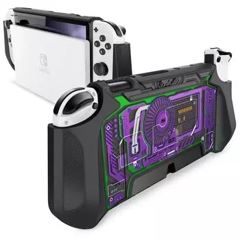 Чехол Mumba Nintendo Switch OLED 2021, органическая модель EL, защитный чехол TPU Grip, совместим с Nintendo Switch OLED и контроллером