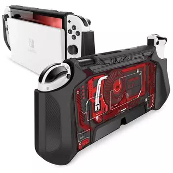 Чехол Mumba Nintendo Switch OLED 2021, органическая модель EL, защитный чехол TPU Grip, совместим с Nintendo Switch OLED и контроллером