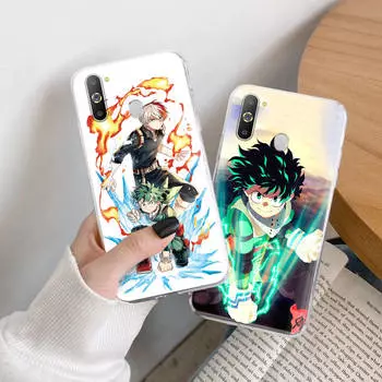 Чехол My Hero Academia TPU для iPhone XR 7 8 14 15 11 12 13 X XS Pro Max Xiaomi Redmi 13C Note 9 Samsung A22 S23 S24 Ultra Plus VIVO Redmi 7 аэро