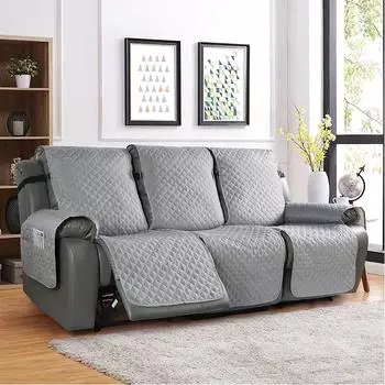 Чехол на 3-местное кресло-реклайнер, нескользящий чехол для дивана, двусторонний чехол для домашних животных, защитный чехол для дивана 3 Seat