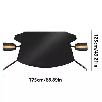 Чехол на автомобиль Защита от солнца на лобовое стекло Для лобового стекла автомобиля 69x49 дюймов Чехол на лобовое стекло от льда и снега Зимний чехол от снега на лобовое стекло чёрный