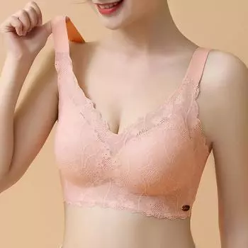 Чехол на бюстгальтер, двойная грудь, полная чашка, препятствующая провисанию, тонкий корсет, регулируемый большой размер, без следов. M зелёный