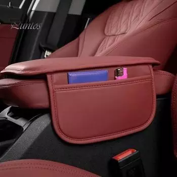 Чехол на центральную консоль автомобиля, коврик для подлокотника с боковыми карманами для хранения, износостойкий водонепроницаемый универсальный автомобильный подлокотник для хранения ящика для хранения чёрный