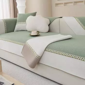 Чехол на диван Boho-Chic Chenille — нескользящий, безопасный для домашних животных и устойчивый к пятнам чехол для дивана для гостиной, спальни, офиса 90*90cm