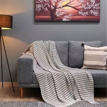 Чехол на диван Buca Wool Dama, черный, 170x230 см