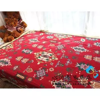 Чехол на диван Диванное полотенце Подушка для дивана Полотенце для спинки Одеяло для кровати Полностью закрывающий Тканевый Крафт Заказ от иностранной торговли Оригинальный Чистый хлопок Проволочное одеяло Use Bohemia style on both sides 90 * 150cm