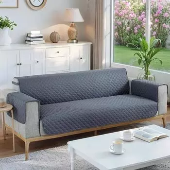 Чехол на диван для домашних животных, собак, детей, коврик для дивана, накидки для мебели для гостиной, защитные чехлы, моющиеся, домашний декор, кофейный, хаки 70x70cm 27.5x27.5in серый