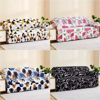 Чехол на диван для гостиной, эластичные чехлы на юбку для дивана с цветочным принтом, эластичные чехлы из спандекса, L-образной формы, чехлы для дивана, кресла, дома 1Pc 1-seat 90-140cm