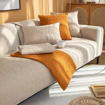 Чехол на диван для гостиной, защитный цвет для мебели, приятный для кожи чехол на диван, противоскользящий чехол для подушки, хлопковый бархатный универсальный чехол 70x70
