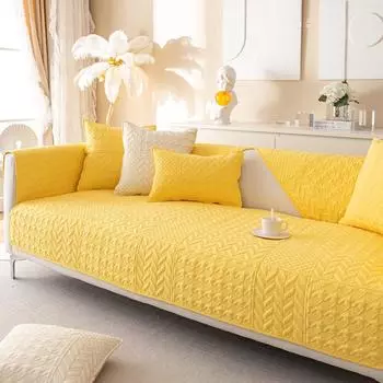 Чехол на диван, Европейский универсальный чехол для дивана, нескользящий чехол для дивана, полотенце для дивана для декора гостиной 70x70cm 1pc серый