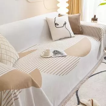 Чехол на диван Four Seasons Универсальный синельный чехол для дивана Нескользящий пылезащитный чехол для диванной подушки «Все включено». 180*130cm