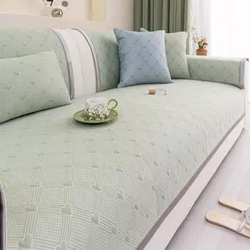 Чехол на диван из ледяного шелка с охлаждающим эффектом, летний универсальный нескользящий диванный плед, подушка для дивана для гостиной 70x70cm