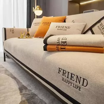 Чехол на диван из синели для гостиной, нескользящий диван, полотенце, подушка для дивана, L-образный угловой коврик для дивана, коврик для сиденья, современный домашний декор 1pc 45x45 pillowcase