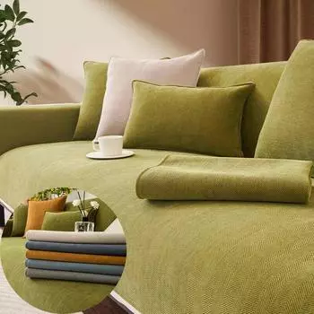 Чехол на диван из синели для гостиной, универсальный нескользящий чехол на четыре сезона, чехол для дивана, полотенце, защитные коврики для дивана для украшения дома 70x70