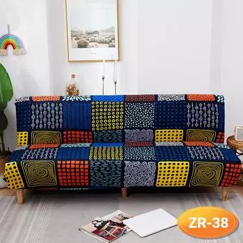 Чехол на диван-кровать без подлокотника, складной чехол для дивана, эластичные чехлы для диванов для гостиной, чехлы для диванов S 120-150cm