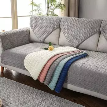 Чехол на диван, мягкий утолщенный, удобный, с кристаллами, плюшевый, для гостиной, диванная подушка, чехол для полотенца, нескользящий, защитная подушка для эркера 45x45 pillowcase1