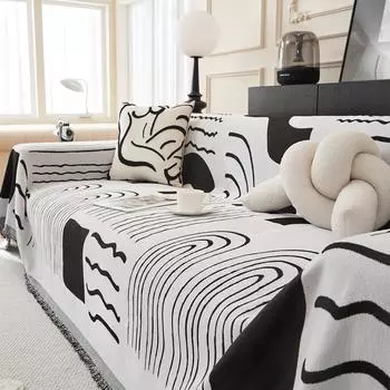 Чехол на диван, новый универсальный цельный подлокотник Four Seasons от царапин Noble Consort, универсальная подушка в полном комплекте 180*130cm