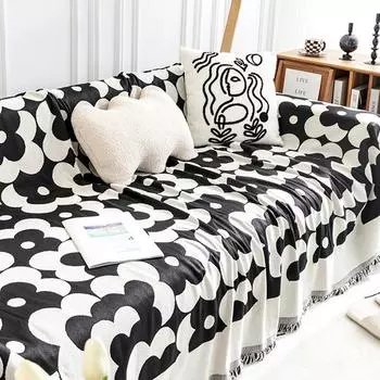 Чехол на диван Полотенце Четыре сезона Общие ткани Современная минималистская подушка Универсальный чехол Все обернутый чехол Чехол на подушку Утолщенное полотенце 180*130cm