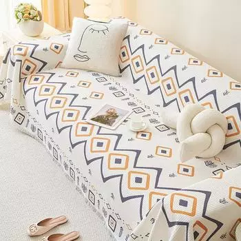 Чехол на диван, полотенце, хлопковое и льняное одеяло для дивана в скандинавском стиле, универсальный универсальный чехол для дивана, универсальная подушка для дивана, четыре сезона 180*130cm