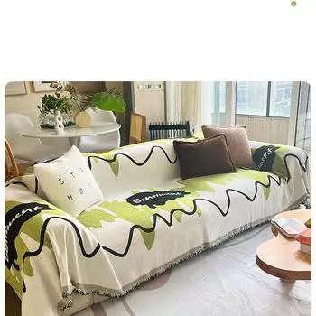 Чехол на диван, полотенце, нескользящее одеяло для дивана в скандинавском стиле, полный комплект, универсальный чехол для диванной подушки, универсальный чехол на четыре сезона 180*150cm