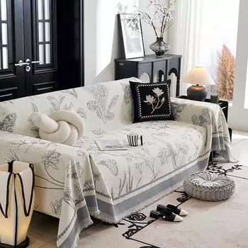 Чехол на диван, полотенце, высококачественный нескользящий пылезащитный чехол в стиле INS, универсальный чехол для дивана из синели, универсальный чехол для четырех сезонов 180*130cm