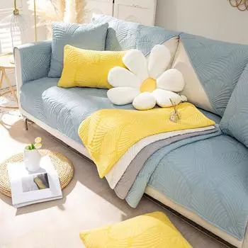 Чехол на диван, простота, универсальное полотенце для дивана Four Seasons, утолщенный противоскользящий комбинированный чехол для дивана, чехол для гостиной 45x45cm pillowcase бежевый