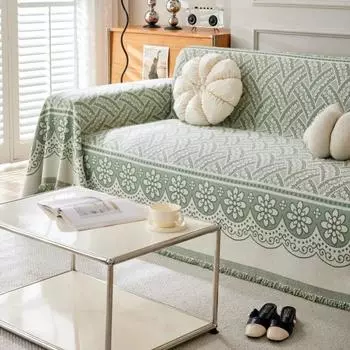 Чехол на диван с мультяшным рисунком с кисточкой, двойного назначения, одеяла, плед, коврик для пикника, универсальный декоративный 180x130cm