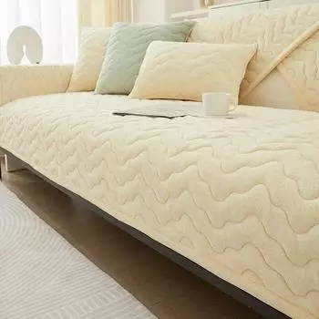 Чехол на диван с волнистыми линиями для гостиной, нескользящий универсальный плюшевый диван, подушка, полотенце, нескользящий чехол для дивана, коврик для домашнего декора, чехлы 70x70cm 1pcs