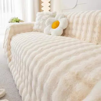 Чехол на диван, ткань, чехол для дивана, полотенце для дивана, зимнее плюшевое универсальное простое покрытие для дивана, не царапающееся, пылезащитная подушка для дивана 180*130