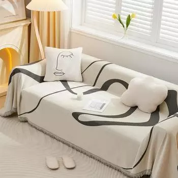 Чехол на диван, ткань, полотенце, чехол для дивана в скандинавском стиле, одеяло, универсальный универсальный чехол для дивана, всесезонная универсальная подушка для дивана 180*130