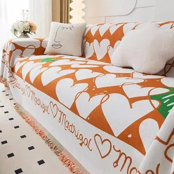 Чехол на диван, тканевое полотенце, защита от кошачьих царапин, всесезонная универсальная жаккардовая противоскользящая подушка, спинка, подлокотник, многофункциональное одеяло 180x130cm1pcs