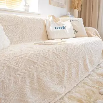 Чехол на диван, тканевое полотенце, зимний утолщенный чехол для дивана, анти-кошачья царапина, диванная подушка, универсальная плюшевая подушка, зимняя 90*90