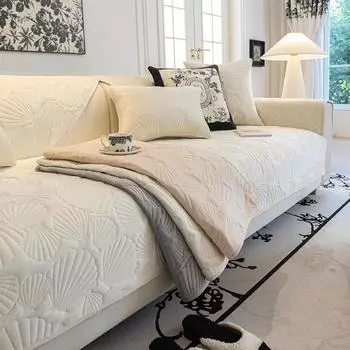 Чехол на диванную подушку Crystal Velvet, всесезонный современный однотонный хлопковый противоскользящий чехол для дивана 70X70cm 1pc