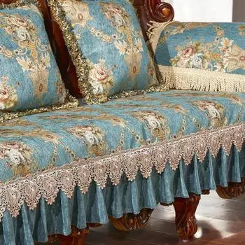 Чехол на диванную подушку, гостиная 123, комбинированный комплект Noble Consort, Four Seasons 80*75