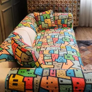 Чехол на диванную подушку на все времена года, подушка сиденья из хлопчатобумажной ткани, домашний нескользящий универсальный чехол 70*70